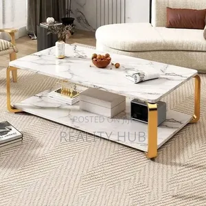 Quality Nordic Style (Faux Marble) Center Table Wooden 100cm 48cm 40cm