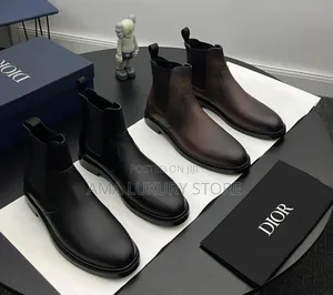 Dior Genuine Leather Designer Men's Chelsea Boot