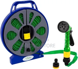 50ft Lay Flat Garden Hose (15 Meters) With Spray Gun