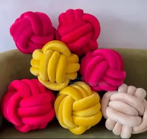 Knotted Round Throw Pillow
