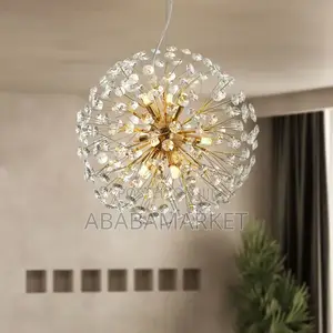 Iron Led Crystal Dropping Chandelier