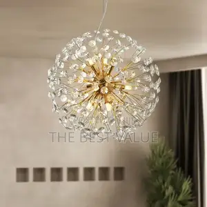 Iron Led Crystal Dropping Chandelier