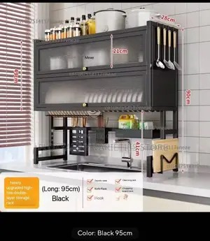85cm Double Step Over the Sink Plate Rack