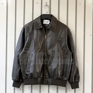Retro Bomber Leather Jacket