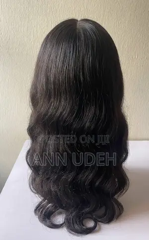 Long Black Human Hair Wig – Premium Quality