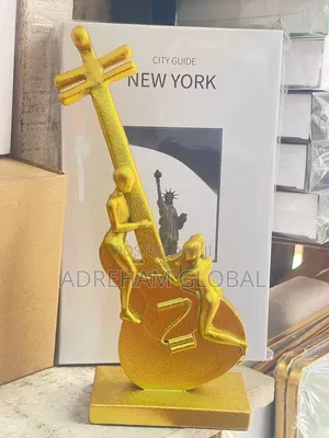 Guitar Gold Home Decor Stand