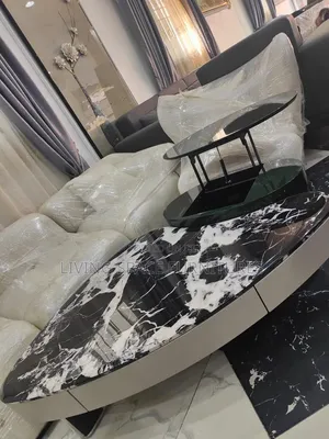 Marble Center Table With Adjustable Top
