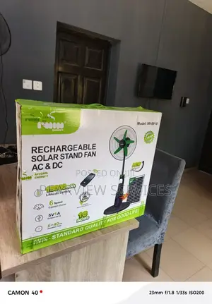 Iwin 18-Inch Rechargeable Ac/Dc Solar Fan Iw-8918