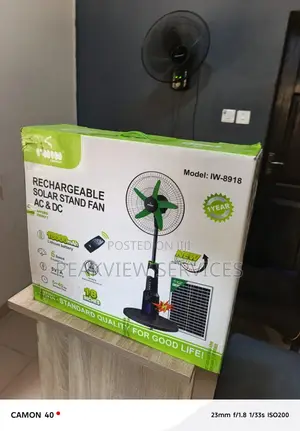 Iwin Iw-8918 Solar Compatible 18” Standing Fan
