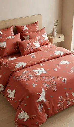 Silky Flower Material Bedding Set