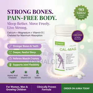 Chelated Cal-Mag – Strong Bones, Teeth Muscle Support Supplement
