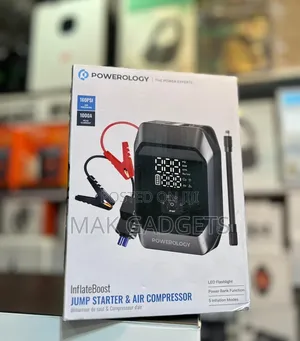 Powerology Inflateboost Jump Starter | Air Compressor