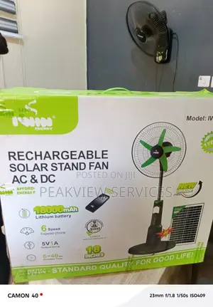 Iwin Solar Compatible Standing Fan 18 Inch Iw-8918