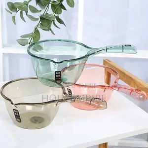 12pc Thickened Ladle Transparent Plastic Water Scoop Bath