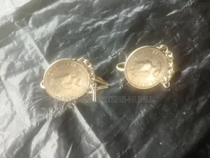 Vintage Nigerian Coin Statement Jewelry Sets - 1959 Sixpence 50 Kobo