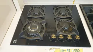 60cm Inbuilt 4 in 1 Gas Cooker Burner Black Colour