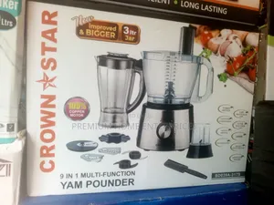 Crown Star 9 in 1 Multi Function Yam Pounder 3ltr Jar