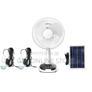 Lontor 12inch Rechargeable Solar Table Fan
