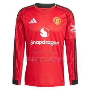 Adidas Manchester United Long Sleeve 2025/2026 Home Jersey