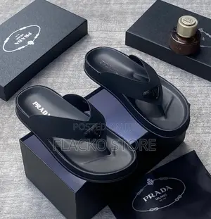 Original Prada Leather Slippers