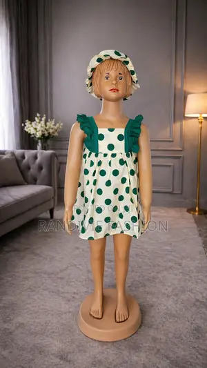 Fresh Mint Baby Dress [Green White]