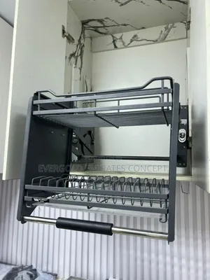 80cm Pull Down Plate Rack Gray Available