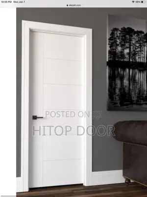 Modern HDF Door Off-White With Frame and Architrave