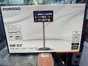 Porodo Surf 21.5'' Portable Smart Monitor – Android 15, 1080p Full Hd.