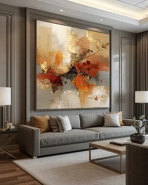 Simple Textured Abstract Printing Canvas Artwork