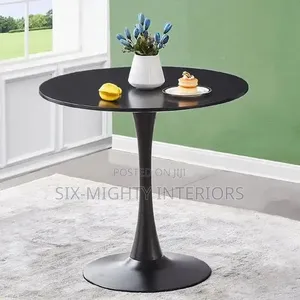 Modern Tulip Dinning Table With Sturdy Metal Pedestal