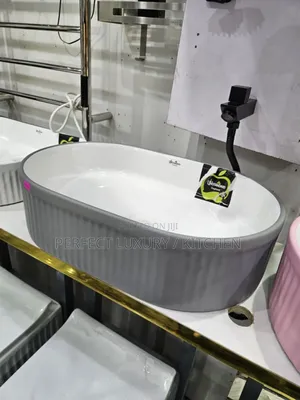 Quality Gray Color Canter Top Basin