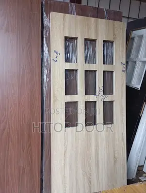 Modern HDF Glass Door With Frame and Architrave