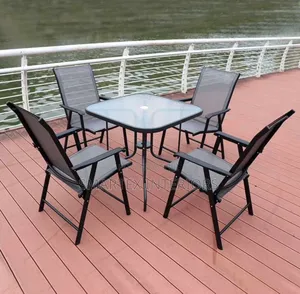 Square Glass Top Table With Chairs