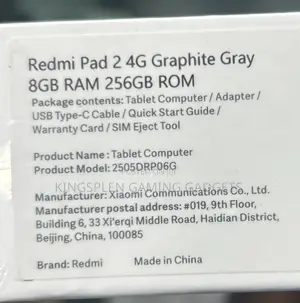 New Xiaomi Mi Pad 2 256 GB Gray