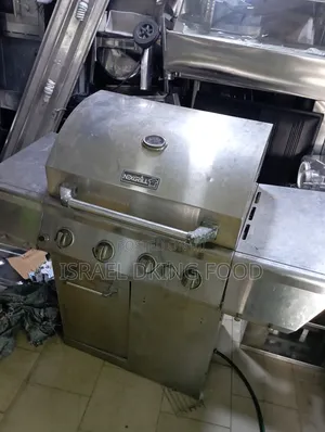 Industrial Pure Stainless 4burner Barbecue Machine With Cabinet