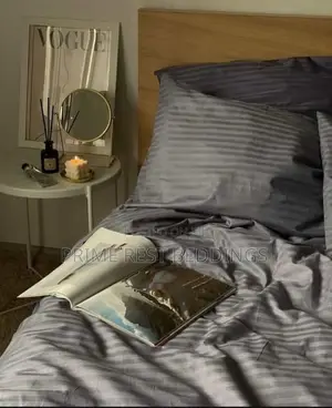 Grey Stripe Luxury Duvet Bedsheet Set(6x6)