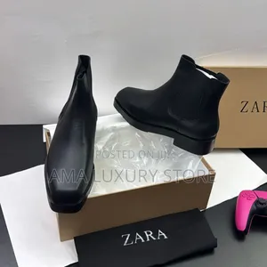 Zara Squared Faced Men's Genuine Leather Luxury Boot