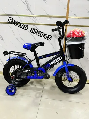 3-6 12" BMX Kids Bike Bicycle With Training Wheels, Basket Helmet