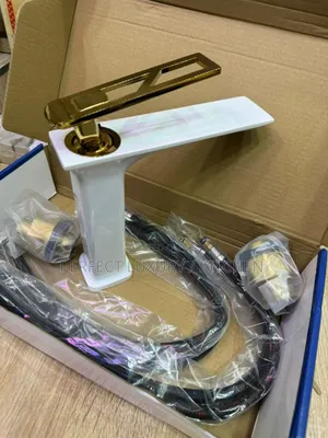Quality Luxury White and Gold Mixer Tap