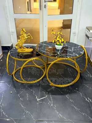 Luxury 2-in-1 Real Marble Center Table
