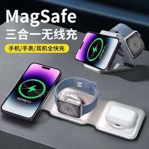 3 In1 Magnetic Wireless Charger for iPhones Iwatch and Airpod 15watts