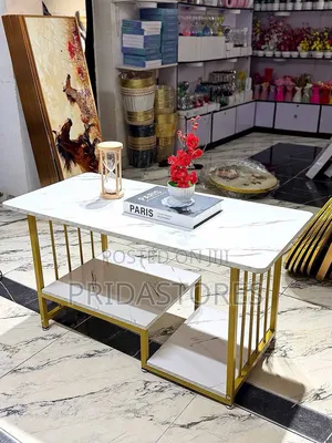 Faux Marble Wooden Center Table