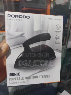 Porodo Ironix Portable Mini Iron Steamer Bakelite Handle