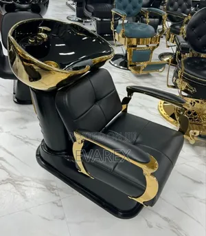 Exotic Hair Wash Salon Chair Black/Gold Color