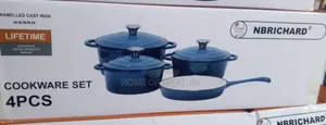 Nbrichard Brand Enamelled Cast Iron 4-Piece Cookware Set