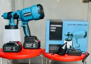 48v Cordless Paint Spray Gun 2 Batteries + Charger (Plug Spray)
