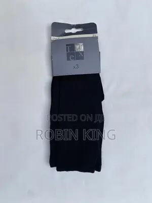Tex Black Nylon Polyamide Socks Pack of 3 One Size