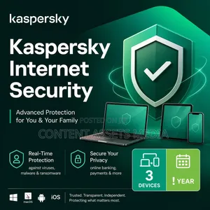 Kaspersky Internet Security (3 Devices, 1 Year)