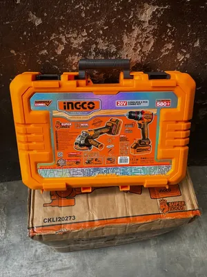 Ingco 20v Cordless Drill Grinder Combo Kit 2 Batteries