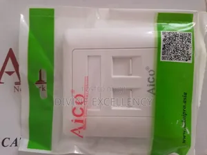 Aico Cat6/Rj45 Double Faceplate